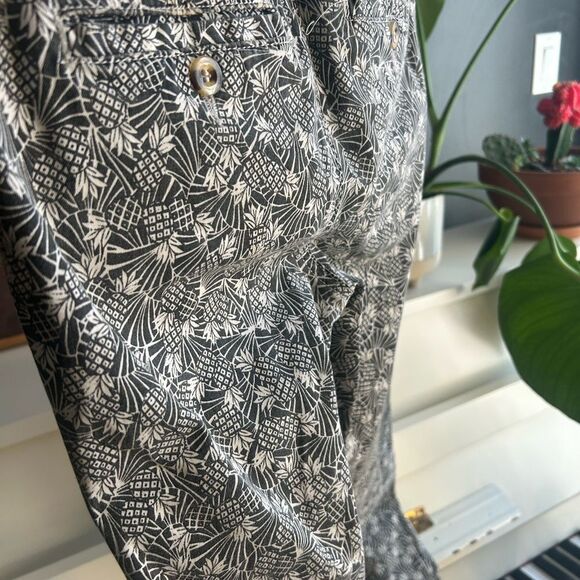 Anthropologie Gray and White Flare Jeans with Leopard Print - Picture 12 of 15